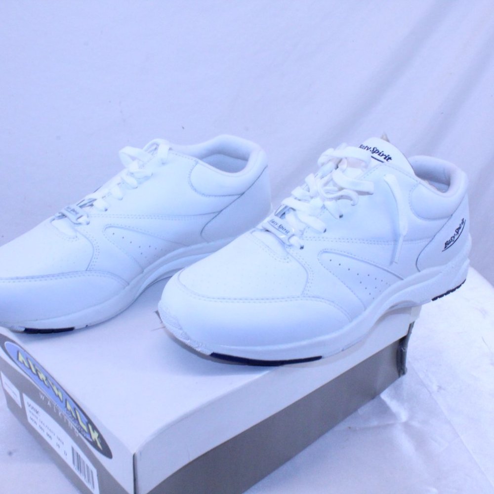 Women's Athletic Walking Shoes Leather White 10D